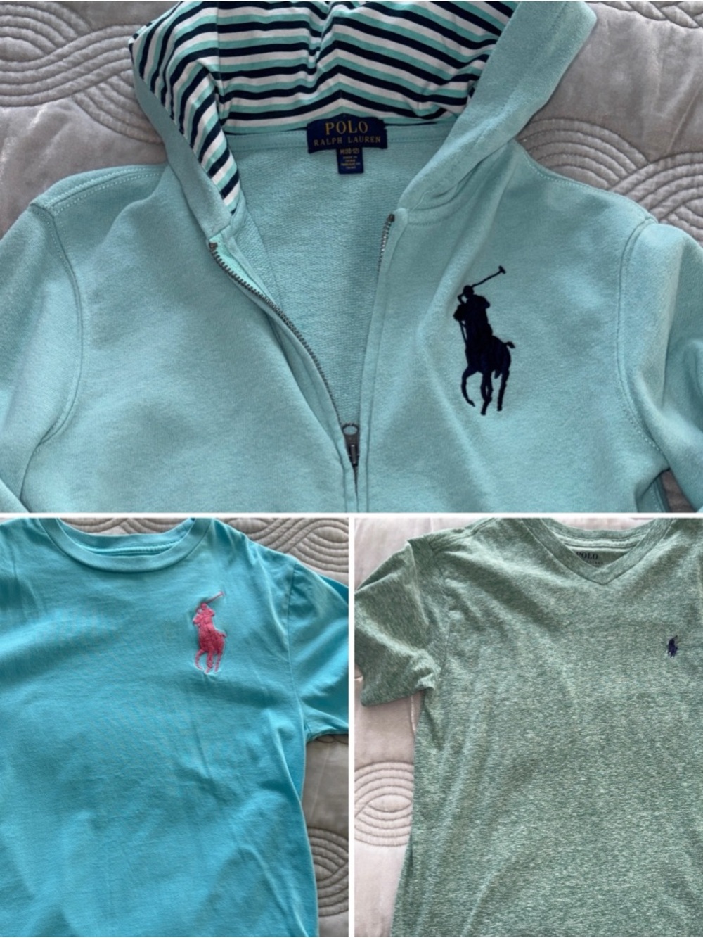 Polo by Ralph Lauren Kids Zip Hoodie and tshirt bundle